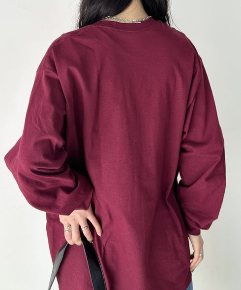 GILDAN(ギルダン) /ベーシック ロングスリーブ Tシャツ コットン ビッグシルエット オーバーサイズ サイズカラバリ豊富 長袖 ロンT 6.0オンス | 2193062 | マルーン