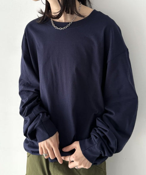 GILDAN(ギルダン) /ベーシック ロングスリーブ Tシャツ コットン ビッグシルエット オーバーサイズ サイズカラバリ豊富 長袖 ロンT 6.0オンス | 2193062 | ネイビー