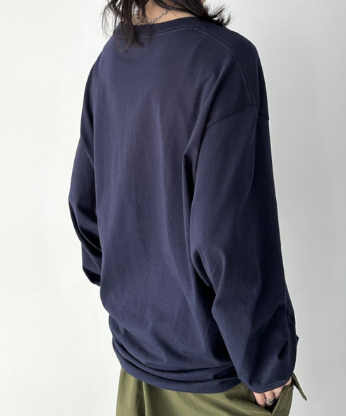 GILDAN(ギルダン) /ベーシック ロングスリーブ Tシャツ コットン ビッグシルエット オーバーサイズ サイズカラバリ豊富 長袖 ロンT 6.0オンス | 2193062 | ネイビー
