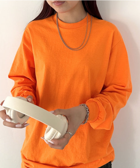 GILDAN(ギルダン) /ベーシック ロングスリーブ Tシャツ コットン ビッグシルエット オーバーサイズ サイズカラバリ豊富 長袖 ロンT 6.0オンス | 2193062 | オレンジ系その他