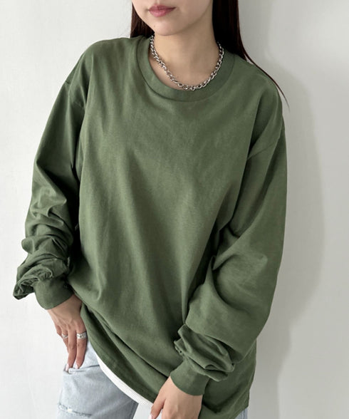 GILDAN(ギルダン) /ベーシック ロングスリーブ Tシャツ コットン ビッグシルエット オーバーサイズ サイズカラバリ豊富 長袖 ロンT 6.0オンス | 2193062 | カーキ