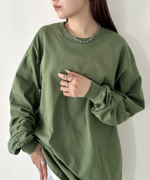 GILDAN(ギルダン) /ベーシック ロングスリーブ Tシャツ コットン ビッグシルエット オーバーサイズ サイズカラバリ豊富 長袖 ロンT 6.0オンス | 2193062 | カーキ