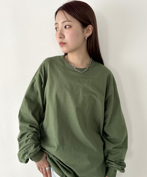 GILDAN(ギルダン) /ベーシック ロングスリーブ Tシャツ コットン ビッグシルエット オーバーサイズ サイズカラバリ豊富 長袖 ロンT 6.0オンス | 2193062 | カーキ
