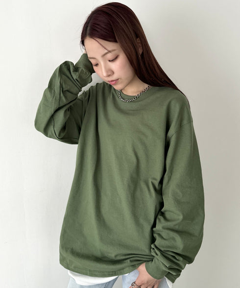GILDAN(ギルダン) /ベーシック ロングスリーブ Tシャツ コットン ビッグシルエット オーバーサイズ サイズカラバリ豊富 長袖 ロンT 6.0オンス | 2193062 | カーキ