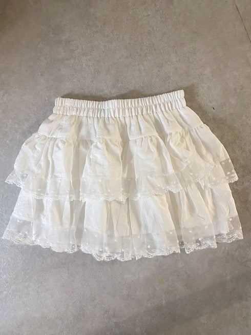 コットンティアードミニスカート | SL2251648 | ホワイト