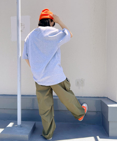 Carhartt(カーハート) /USA規格 ヘビーウェイト ルーズフィット ポケT ビッグサイズ オーバーサイズ ユニセックス ポケット付き コットン 半袖 Tシャツ 5部袖 1/2スリーブ | L2202001 | グレー
