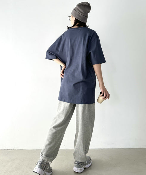 Carhartt(カーハート) /USA規格 ヘビーウェイト ルーズフィット ポケT ビッグサイズ オーバーサイズ ユニセックス ポケット付き コットン 半袖 Tシャツ 5部袖 1/2スリーブ | L2202001 | ブルー