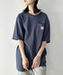 Carhartt(カーハート) /USA規格 ヘビーウェイト ルーズフィット ポケT ビッグサイズ オーバーサイズ ユニセックス ポケット付き コットン 半袖 Tシャツ 5部袖 1/2スリーブ | L2202001 | ブルー
