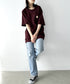 Carhartt(カーハート) /USA規格 ヘビーウェイト ルーズフィット ポケT ビッグサイズ オーバーサイズ ユニセックス ポケット付き コットン 半袖 Tシャツ 5部袖 1/2スリーブ | L2202001 | ワインレッド