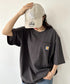 Carhartt(カーハート) /USA規格 ヘビーウェイト ルーズフィット ポケT ビッグサイズ オーバーサイズ ユニセックス ポケット付き コットン 半袖 Tシャツ 5部袖 1/2スリーブ | L2202001 | チャコールグレー