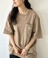Carhartt(カーハート) /USA規格 ヘビーウェイト ルーズフィット ポケT ビッグサイズ オーバーサイズ ユニセックス ポケット付き コットン 半袖 Tシャツ 5部袖 1/2スリーブ | L2202001 | ベージュ