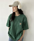 Carhartt(カーハート) /USA規格 ヘビーウェイト ルーズフィット ポケT ビッグサイズ オーバーサイズ ユニセックス ポケット付き コットン 半袖 Tシャツ 5部袖 1/2スリーブ | L2202001 | グリーン