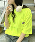 Carhartt(カーハート) /USA規格 ヘビーウェイト ルーズフィット ポケT ビッグサイズ オーバーサイズ ユニセックス ポケット付き コットン 半袖 Tシャツ 5部袖 1/2スリーブ | L2202001 | ライム