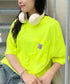 Carhartt(カーハート) /USA規格 ヘビーウェイト ルーズフィット ポケT ビッグサイズ オーバーサイズ ユニセックス ポケット付き コットン 半袖 Tシャツ 5部袖 1/2スリーブ | L2202001 | ライム
