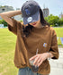 Carhartt(カーハート) /USA規格 ヘビーウェイト ルーズフィット ポケT ビッグサイズ オーバーサイズ ユニセックス ポケット付き コットン 半袖 Tシャツ 5部袖 1/2スリーブ | L2202001 | ブラウン
