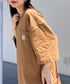 Carhartt(カーハート) /USA規格 ヘビーウェイト ルーズフィット ポケT ビッグサイズ オーバーサイズ ユニセックス ポケット付き コットン 半袖 Tシャツ 5部袖 1/2スリーブ | L2202001 | ブラウン