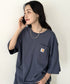 Carhartt(カーハート) /USA規格 ヘビーウェイト ルーズフィット ポケT ビッグサイズ オーバーサイズ ユニセックス ポケット付き コットン 半袖 Tシャツ 5部袖 1/2スリーブ | L2202001 | ブルー