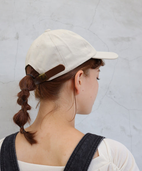 【wears original】STONE WASHED TWILL CAP 本革 ベルト キャップ ハット | WR20CAP01 | サンドベージュ