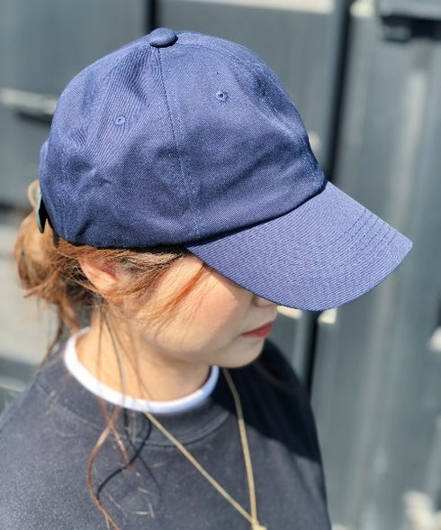 【wears original】STONE WASHED TWILL CAP 本革 ベルト キャップ ハット | WR20CAP01 | ネイビー