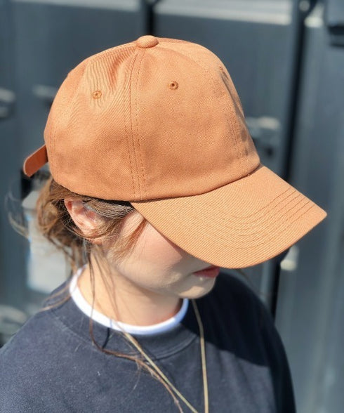 【wears original】STONE WASHED TWILL CAP 本革 ベルト キャップ ハット | WR20CAP01 | キャメル