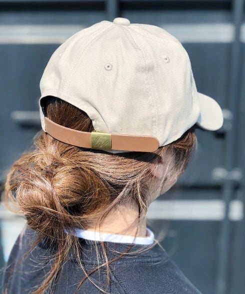 【wears original】STONE WASHED TWILL CAP 本革 ベルト キャップ ハット | WR20CAP01 | ベージュ
