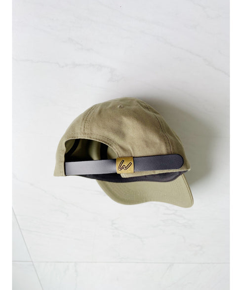 【wears original】STONE WASHED TWILL CAP 本革 ベルト キャップ ハット | WR20CAP01 | カーキ