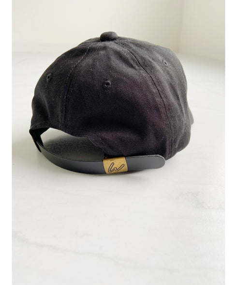 【wears original】STONE WASHED TWILL CAP 本革 ベルト キャップ ハット | WR20CAP01 | ブラック