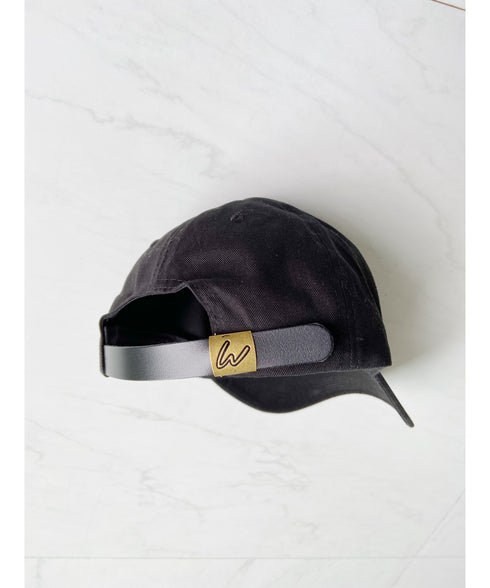 【wears original】STONE WASHED TWILL CAP 本革 ベルト キャップ ハット | WR20CAP01 | ブラック