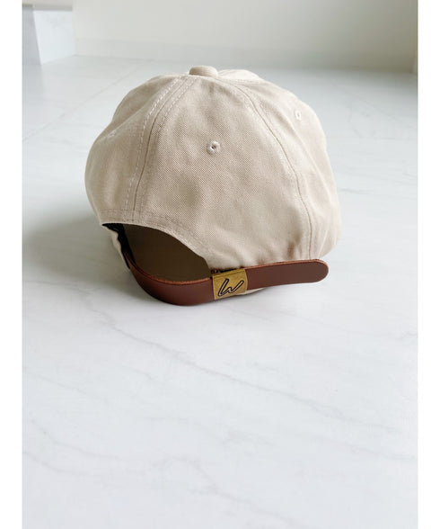 【wears original】STONE WASHED TWILL CAP 本革 ベルト キャップ ハット | WR20CAP01 | サンドベージュ