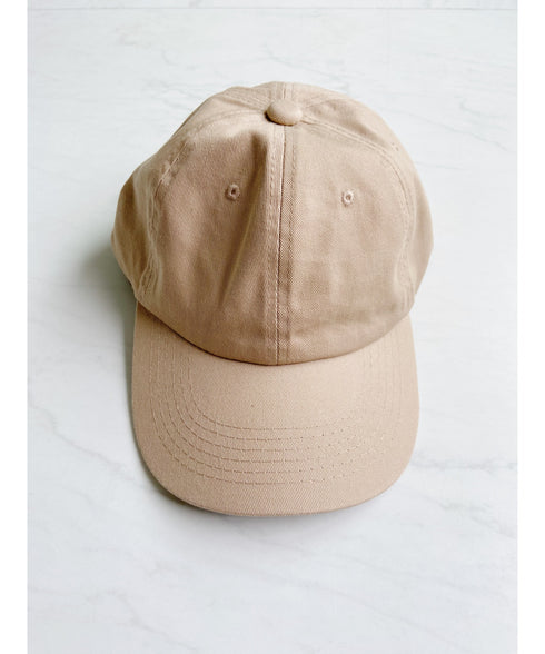【wears original】STONE WASHED TWILL CAP 本革 ベルト キャップ ハット | WR20CAP01 | ベージュ