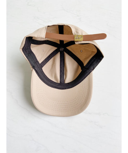 【wears original】STONE WASHED TWILL CAP 本革 ベルト キャップ ハット | WR20CAP01 | ベージュ