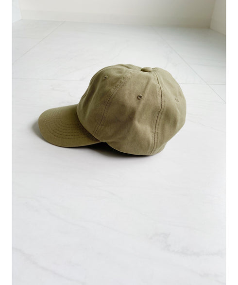 【wears original】STONE WASHED TWILL CAP 本革 ベルト キャップ ハット | WR20CAP01 | カーキ