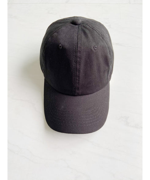 【wears original】STONE WASHED TWILL CAP 本革 ベルト キャップ ハット | WR20CAP01 | ブラック