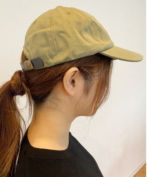 【wears original】STONE WASHED TWILL CAP 本革 ベルト キャップ ハット | WR20CAP01 | カーキ