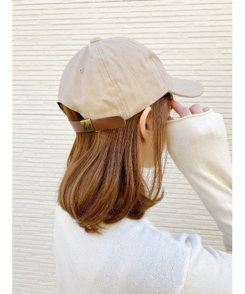 【wears original】STONE WASHED TWILL CAP 本革 ベルト キャップ ハット | WR20CAP01 | ベージュ