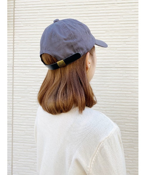 【wears original】STONE WASHED TWILL CAP 本革 ベルト キャップ ハット | WR20CAP01 | チャコール