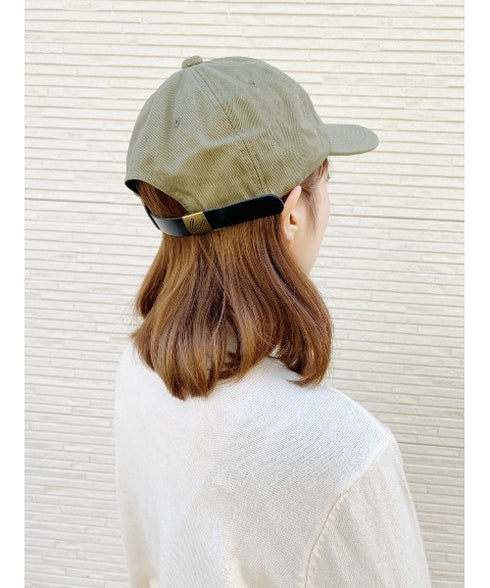 【wears original】STONE WASHED TWILL CAP 本革 ベルト キャップ ハット | WR20CAP01 | カーキ