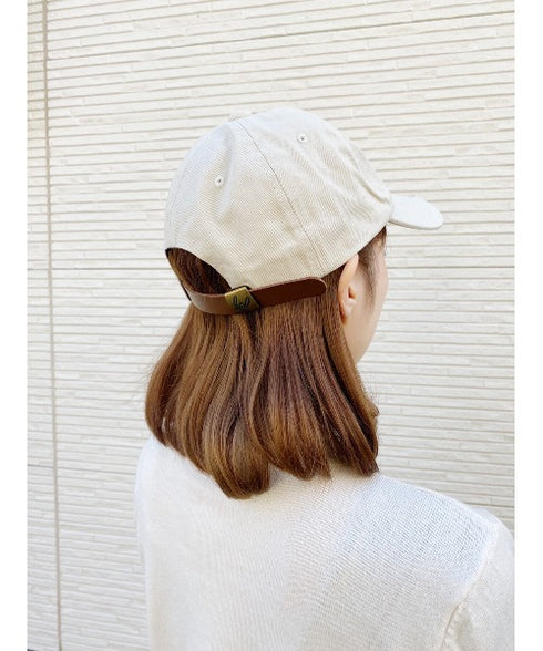 【wears original】STONE WASHED TWILL CAP 本革 ベルト キャップ ハット | WR20CAP01 | サンドベージュ