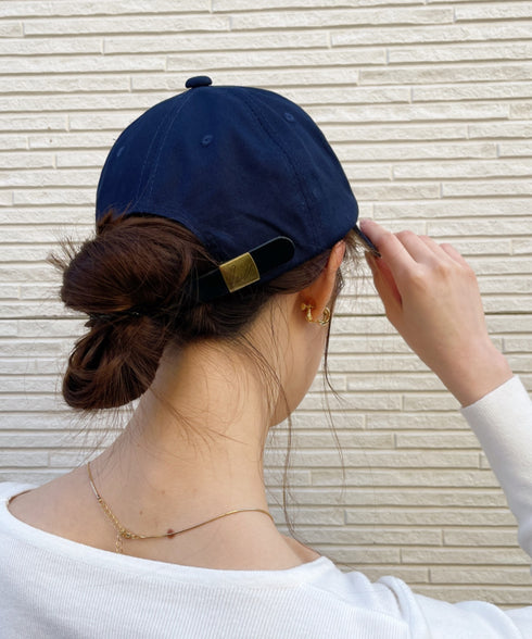 【wears original】STONE WASHED TWILL CAP 本革 ベルト キャップ ハット | WR20CAP01 | ネイビー