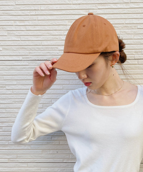 【wears original】STONE WASHED TWILL CAP 本革 ベルト キャップ ハット | WR20CAP01 | キャメル