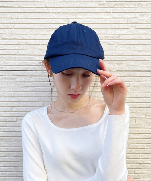【wears original】STONE WASHED TWILL CAP 本革 ベルト キャップ ハット | WR20CAP01 | ネイビー