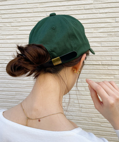 【wears original】STONE WASHED TWILL CAP 本革 ベルト キャップ ハット | WR20CAP01 | グリーン