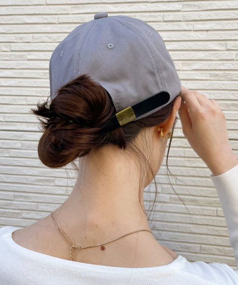 【wears original】STONE WASHED TWILL CAP 本革 ベルト キャップ ハット | WR20CAP01 | グレー