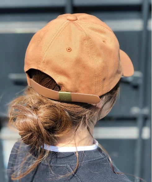 【wears original】STONE WASHED TWILL CAP 本革 ベルト キャップ ハット | WR20CAP01 | キャメル