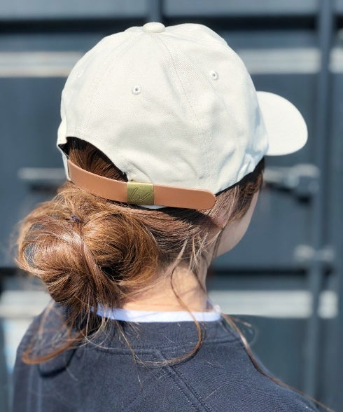 【wears original】STONE WASHED TWILL CAP 本革 ベルト キャップ ハット | WR20CAP01 | ベージュ
