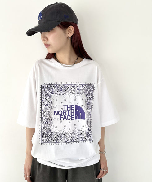 THE NORTH FACE(ザ・ノースフェイス)/ビッグロゴ プリント バンダナ 半袖 Tシャツ/M'S BANDANA S/S R/TEE | IM2251068 | ホワイト