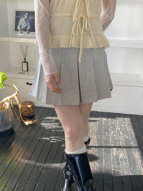 ベルト付きプリーツミニスカート | SL2251610 | ライトグレー