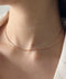 １mmシンプルスネークチェーンネックレス/simple snake necklace | IS4212018 | ピンク