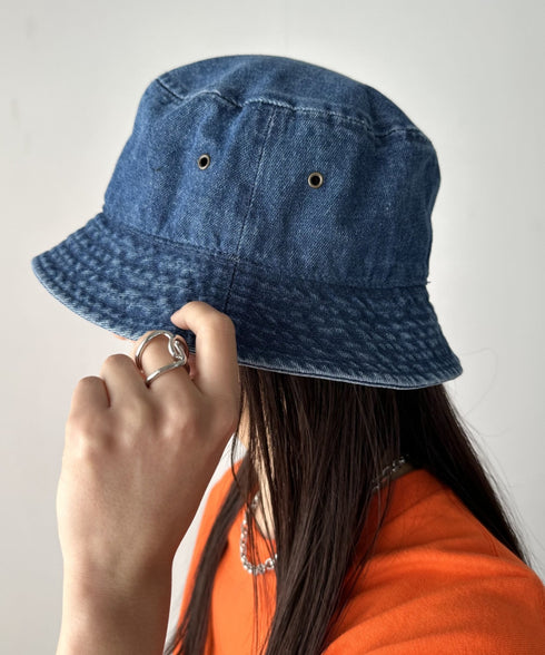 【newhattan】 ニューハッタン サイズ展開あり バケットハット ツイル デニム ユニセックス/buckethat | L5211001 | ダークインディゴブルー
