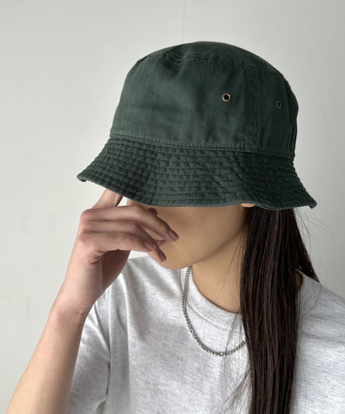 【newhattan】 ニューハッタン サイズ展開あり バケットハット ツイル デニム ユニセックス/buckethat | L5211001 | ダークグリーン